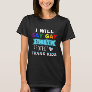 Camiseta Diré Gay Y Protegeré A Los Niños Trans Lgbtq
