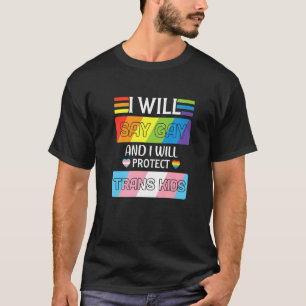 Camiseta Diré Gay Y Protegeré A Los Niños Trans Lgbtq