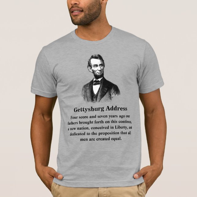 Camiseta Dirección de Gettysburg Abraham Lincoln 19 nov. 18 (Anverso)