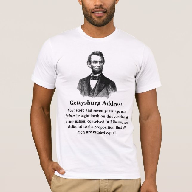 Camiseta Dirección de Gettysburg Abraham Lincoln 19 nov. 18 (Anverso)