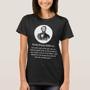 Camiseta Dirección de Gettysburg Abraham Lincoln 19 nov. 18