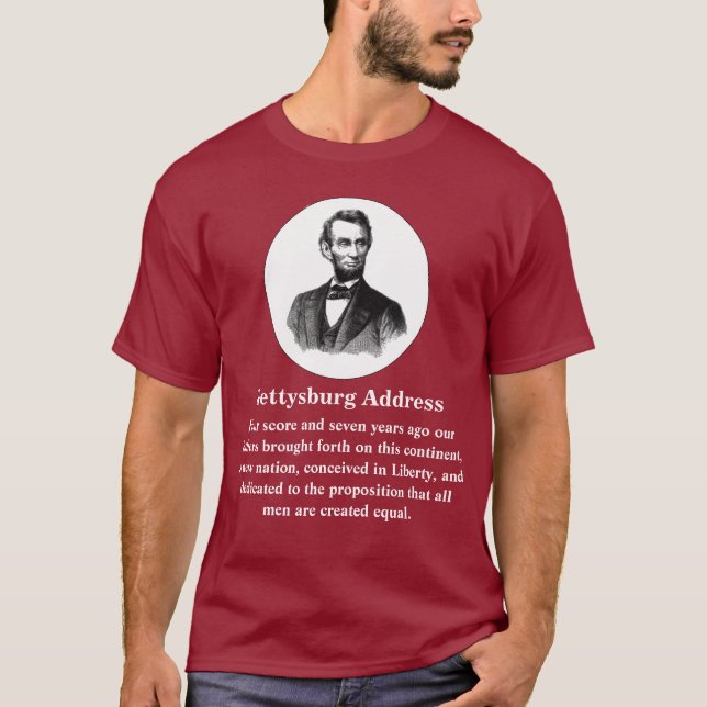 Camiseta Dirección de Gettysburg Abraham Lincoln 19 nov. 18 (Anverso)