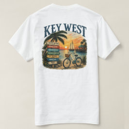 Camiseta Direcciones de bicicleta de barco de vela de Key W