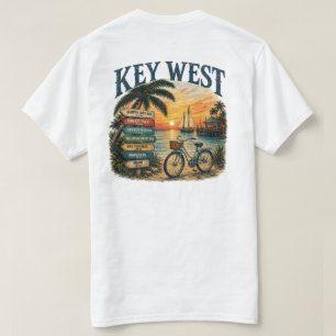 Camiseta Direcciones de bicicleta de barco de vela de Key W