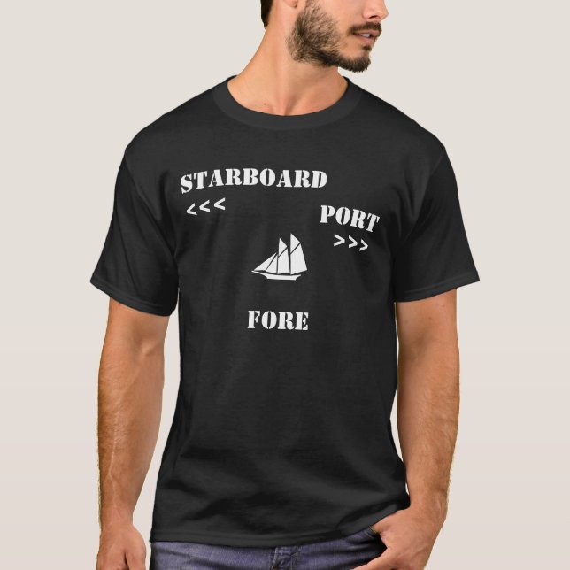 Camiseta Direcciones del barco de vela (Anverso)