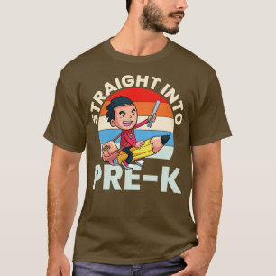 Camiseta Directamente a los niños pre-K graciosos de pre-K