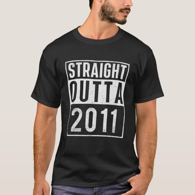 Camiseta Directamente A Partir De 2011 Año De Cumpleaños (Anverso)