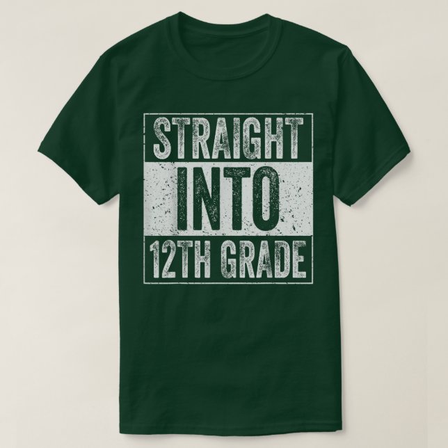 Camiseta Directamente Al 12º Grado De Vuelta A La Escuela 1 (Diseño del anverso)