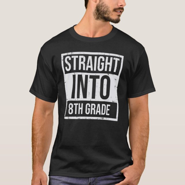 Camiseta Directamente Al Octavo Grado Primer Día De Vuelta  (Anverso)