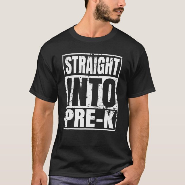 Camiseta Directamente Al Preescolar De Nuevo A La Escuela (Anverso)