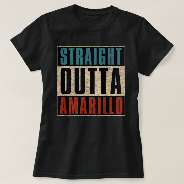 Camiseta Directamente de Amarillo Texas TX (Diseño del anverso)