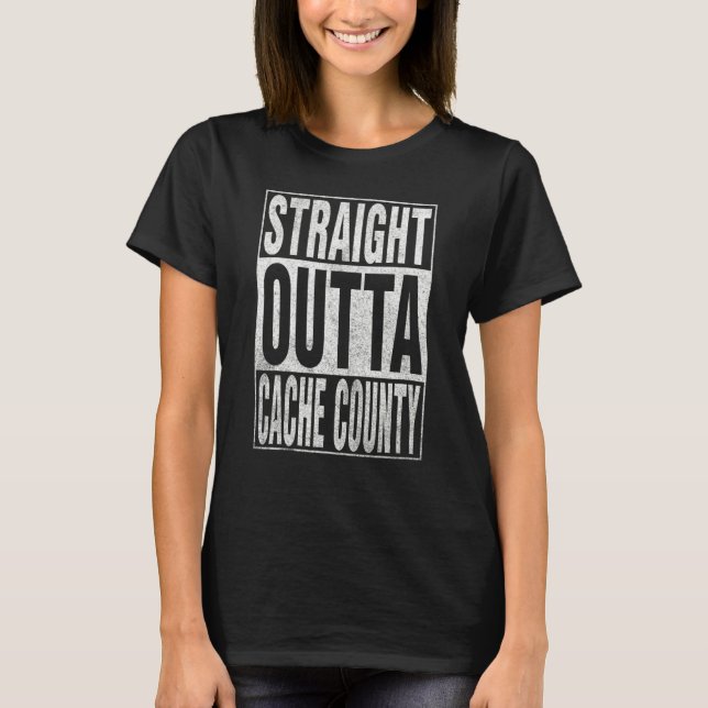 Camiseta DIRECTAMENTE DE CACHE COUNTY Frase genial para cas (Anverso)