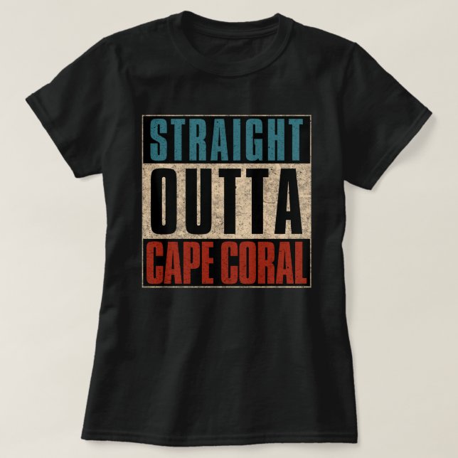 Camiseta Directamente de Cape Coral Florida FL (Diseño del anverso)