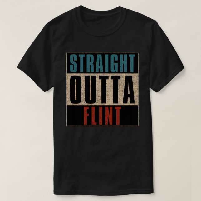 Camiseta Directamente de Flint Michigan MI (Diseño del anverso)