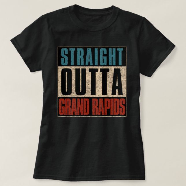 Camiseta Directamente de Grand Rapids Michigan MI (Diseño del anverso)