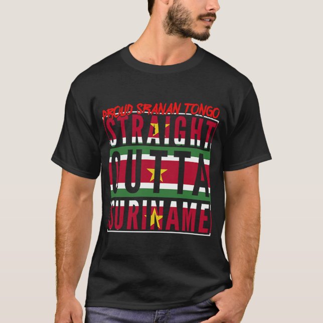 Camiseta Directamente de Surinam Orgullo Afro Sranan Tongo  (Anverso)