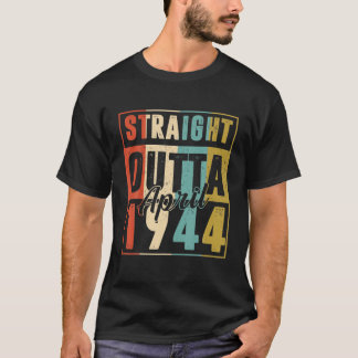 Camiseta Directamente En Abril De 1944 Hombres Vintage Muje