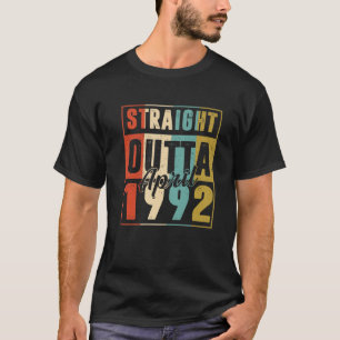 Camiseta Directamente En Abril De 1992 Hombres Vintage Muje