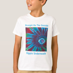 Camiseta Directamente en el exterior, Hippie debajo