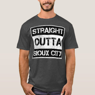 Camiseta Directamente en la ciudad de Sioux, Iowa Vintage D