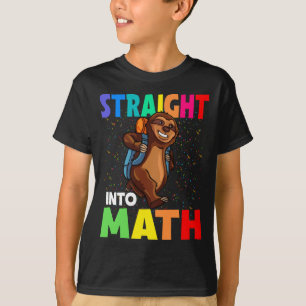 Camiseta Directamente en Math Sloth de vuelta a la escuela