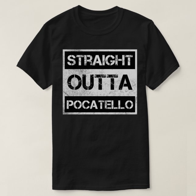 Camiseta Directamente en Pocatello, ciudad de Idaho (Diseño del anverso)