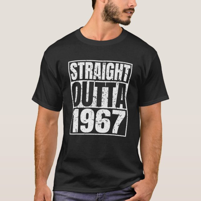 Camiseta Directamente Fuera De 1967 54º Cumpleaños Funny 54 (Anverso)