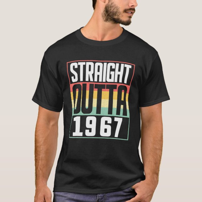 Camiseta Directamente Fuera De 1967 55º Cumpleaños 55 Años (Anverso)