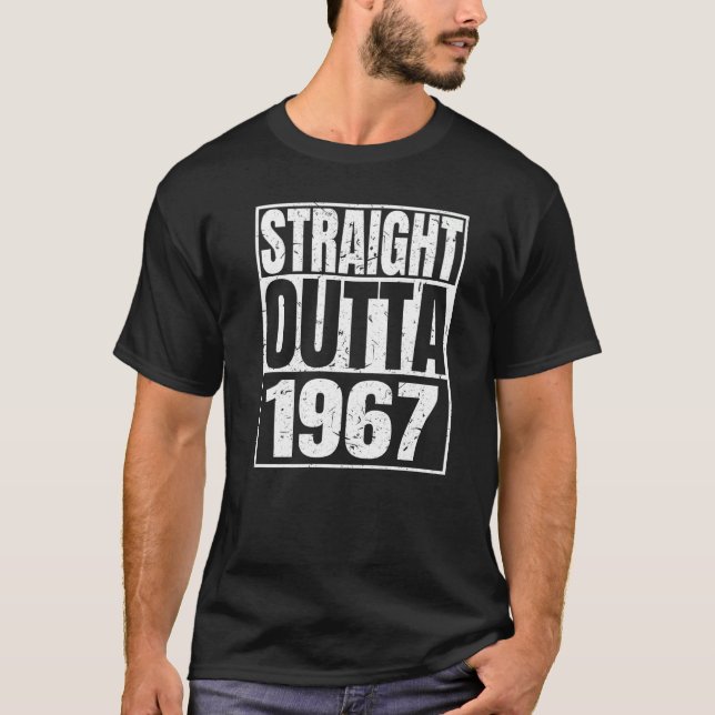 Camiseta Directamente Fuera de 1967 55º cumpleaños Retro 55 (Anverso)
