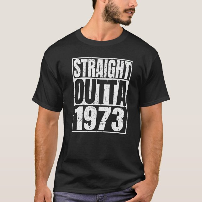 Camiseta Directamente Fuera de 1973 49º cumpleaños Retro 49 (Anverso)