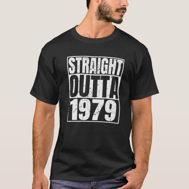 Camiseta Directamente Fuera De 1979 43º Cumpleaños Funny 43 (Anverso)