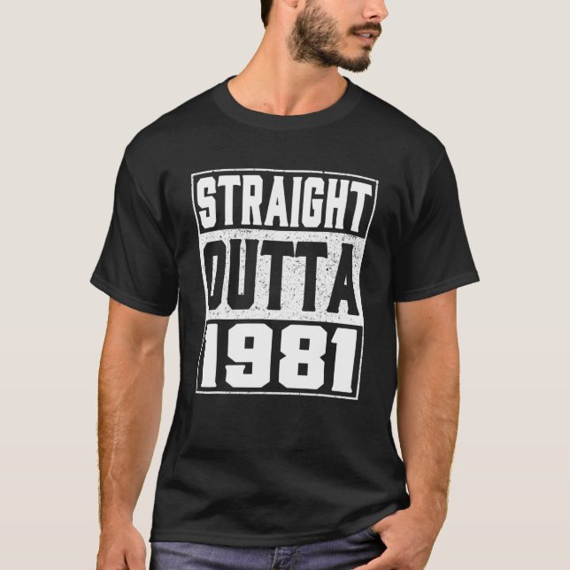 Camiseta Directamente Fuera De 1981 41ª Regalos De Cumpleañ (Anverso)