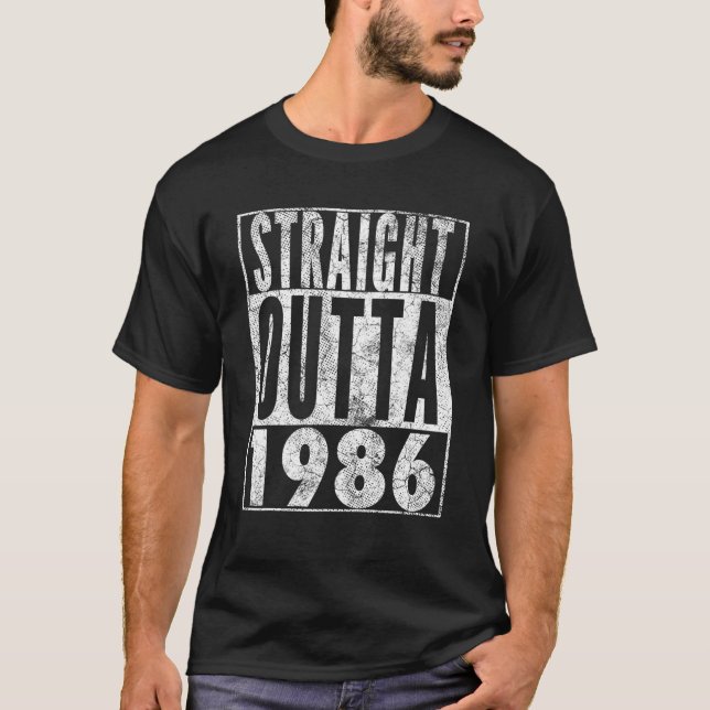 Camiseta Directamente Fuera De 1986 36º Cumpleaños Vin De 3 (Anverso)