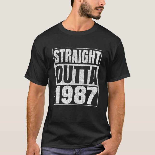 Camiseta Directamente Fuera De 1987 35º Regalo De Cumpleaño (Anverso)