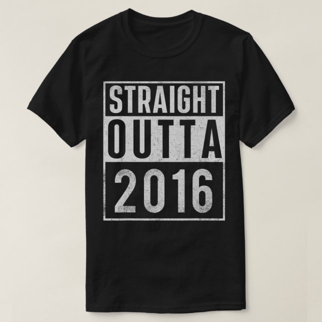 Camiseta Directamente Fuera De 2016 Año De Nacimiento (Diseño del anverso)