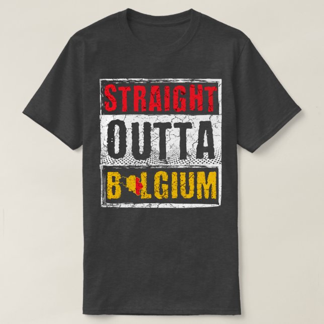 Camiseta Directamente fuera de Bélgica (Diseño del anverso)