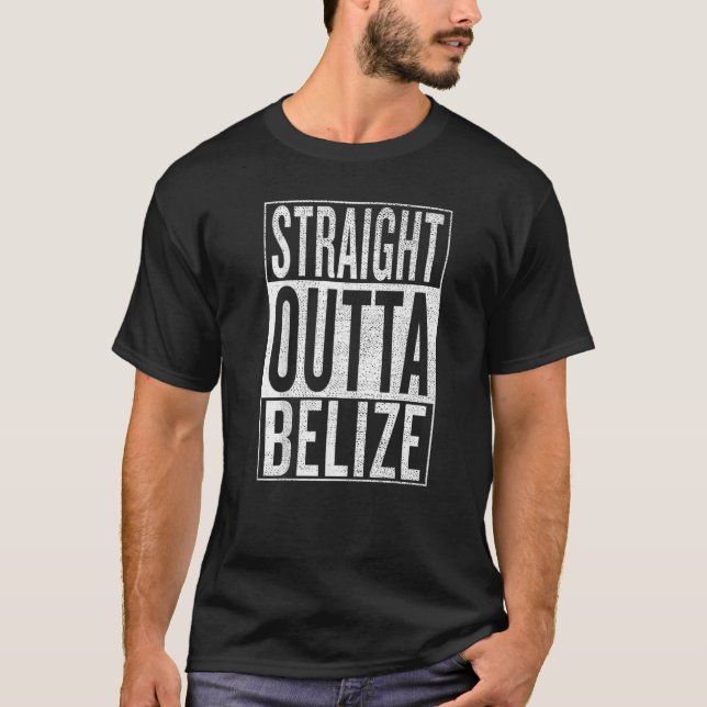 Camiseta Directamente fuera de Belice Gran Viaje e Idea (Anverso)