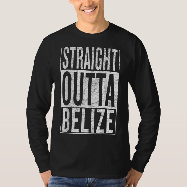 Camiseta Directamente fuera de Belice Gran Viaje e Idea (Anverso)