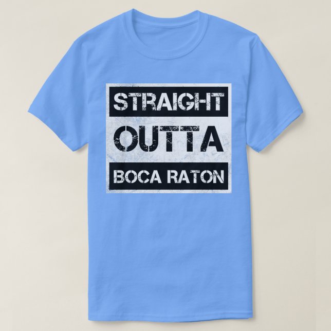 Camiseta Directamente fuera de Boca Raton ciudad Florida Vi (Diseño del anverso)