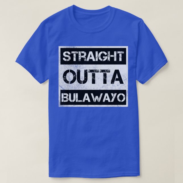 Camiseta Directamente fuera de Bulawayo Zimbabue Problemas  (Diseño del anverso)