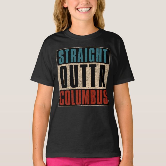 Camiseta Directamente fuera de Columbus Ohio OH EE.UU. (Anverso)