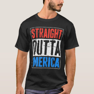 Camiseta Directamente Fuera De Estados Unidos, 4 De Julio, 