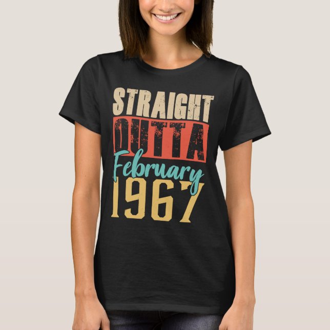 Camiseta Directamente fuera de FEBRERO de 1967 53º cumpleañ (Anverso)