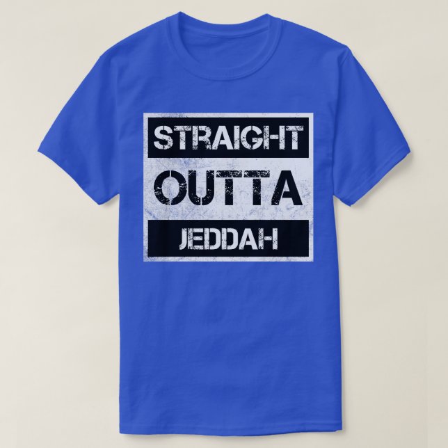 Camiseta Directamente Fuera de Jeddah Arabia Saudita Distan (Diseño del anverso)