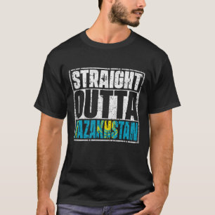 Camiseta Directamente fuera de la bandera de Kazajistán