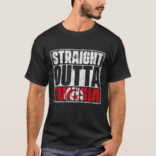 Camiseta Directamente fuera de la bandera de Túnez