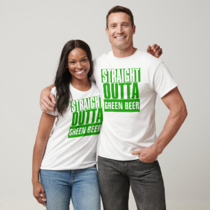 CAMISETA DIRECTAMENTE FUERA DE LA CERVEZA VERDE ST. EL DÍA