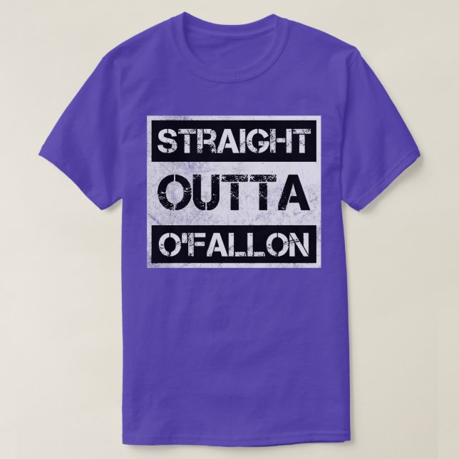 Camiseta Directamente fuera de la ciudad de allón, Distr de (Diseño del anverso)