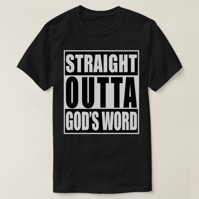 Camiseta Directamente fuera de la palabra de Dios "cristian (Diseño del anverso)