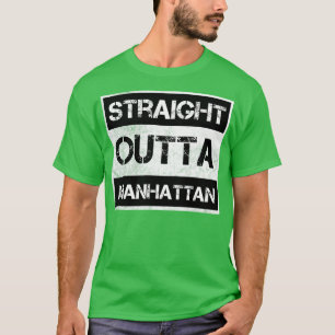 Camiseta Directamente fuera de Manhattan ciudad Kansas Vint